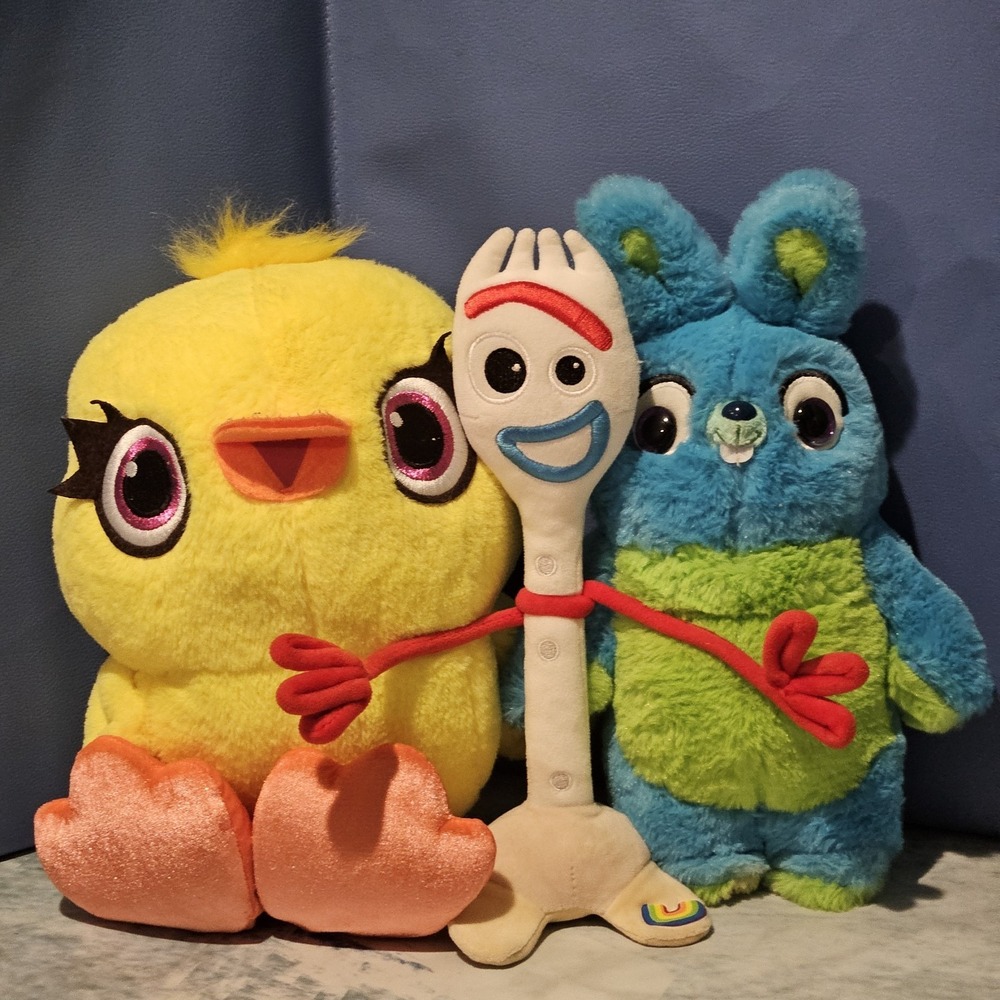 Disney Pixar Toy Story 4 Plush Lot Ducky Bunny Forky Carnival Prize Characters